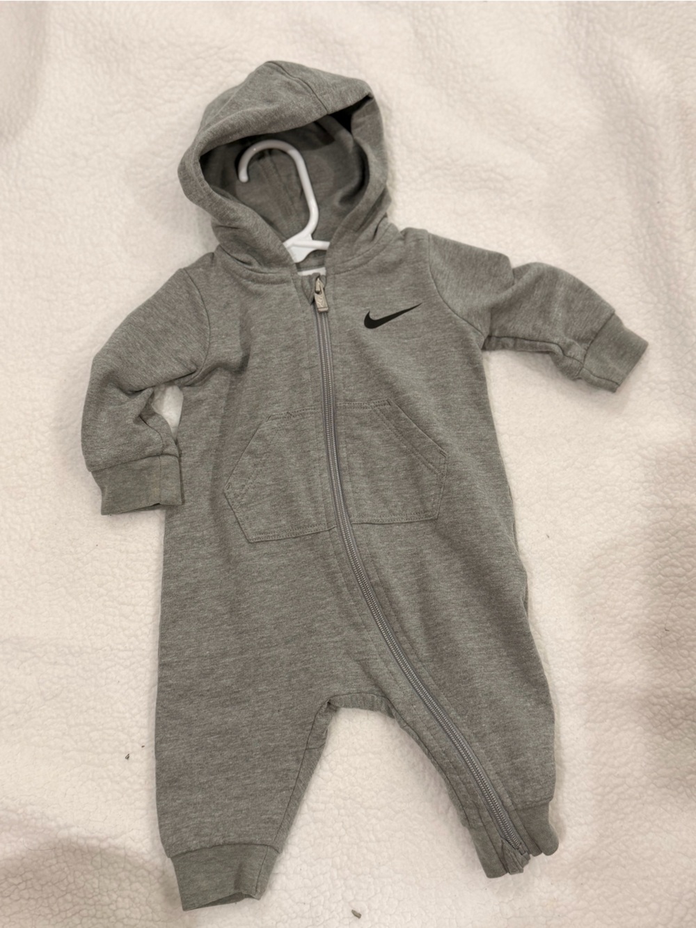 Nike Gray Full-Zip Hoodie with Hood